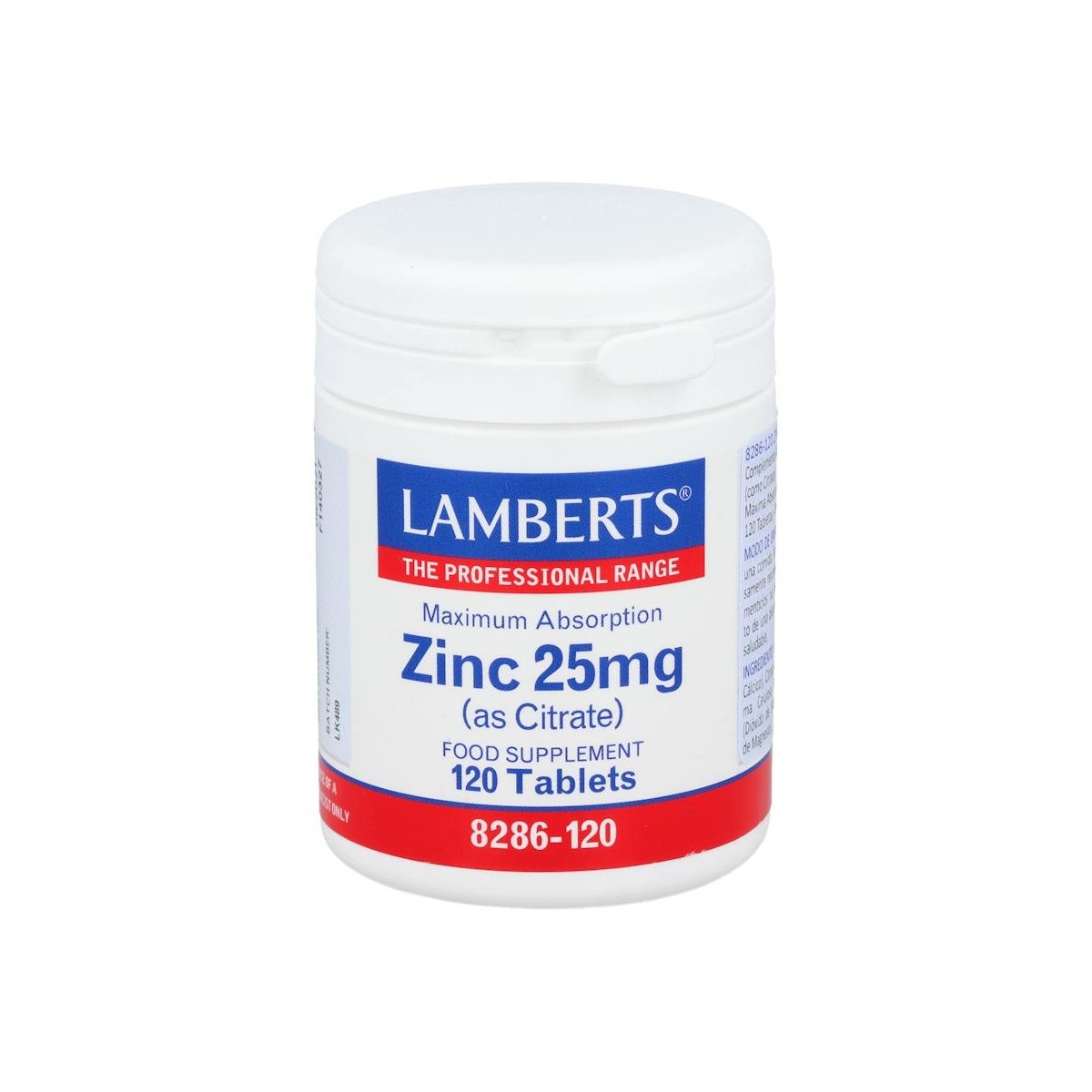 ZINC 25mg. 120comp