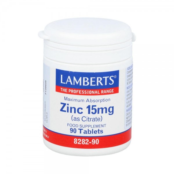 Lamberts 8282-90 Zinc (Como Citrato) 15 Mg 90 Comp