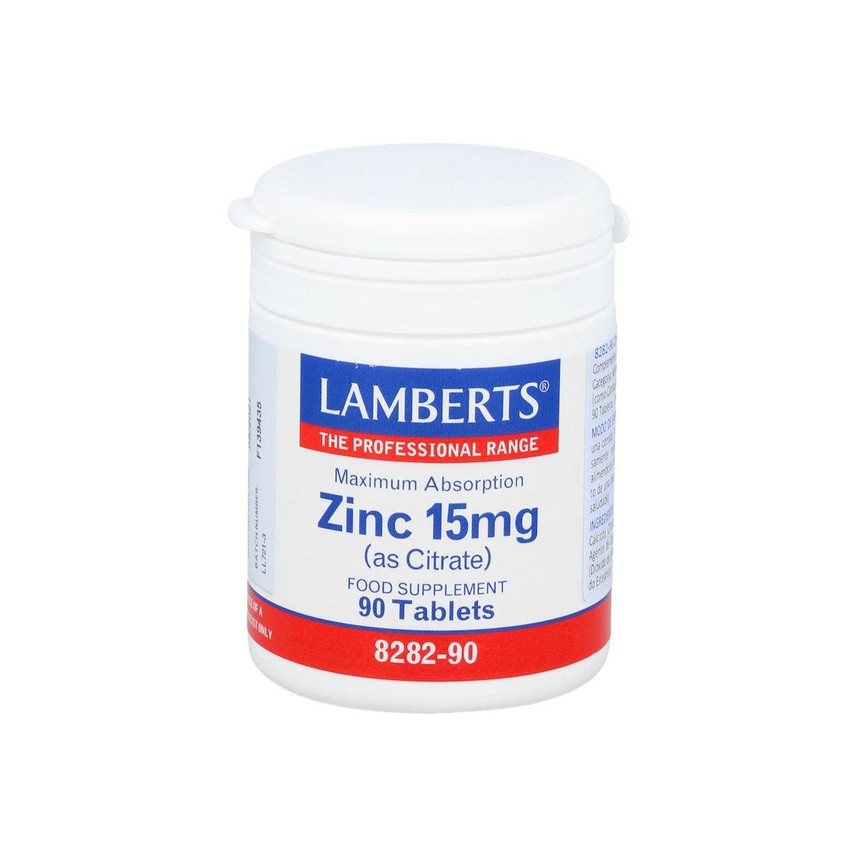 Lamberts 8282-90 Zinc (Como Citrato) 15 Mg 90 Comp