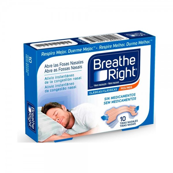 BREATHE RIGHT TIRAS NASAL PEQ 10 U CLASICAS