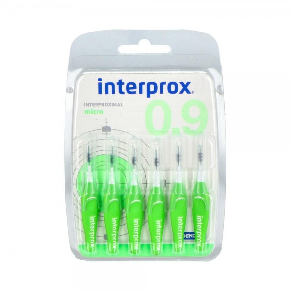 CEPILLO INTERDENTAL INTERPROX 4G MICRO RECTO VERDE 6 U