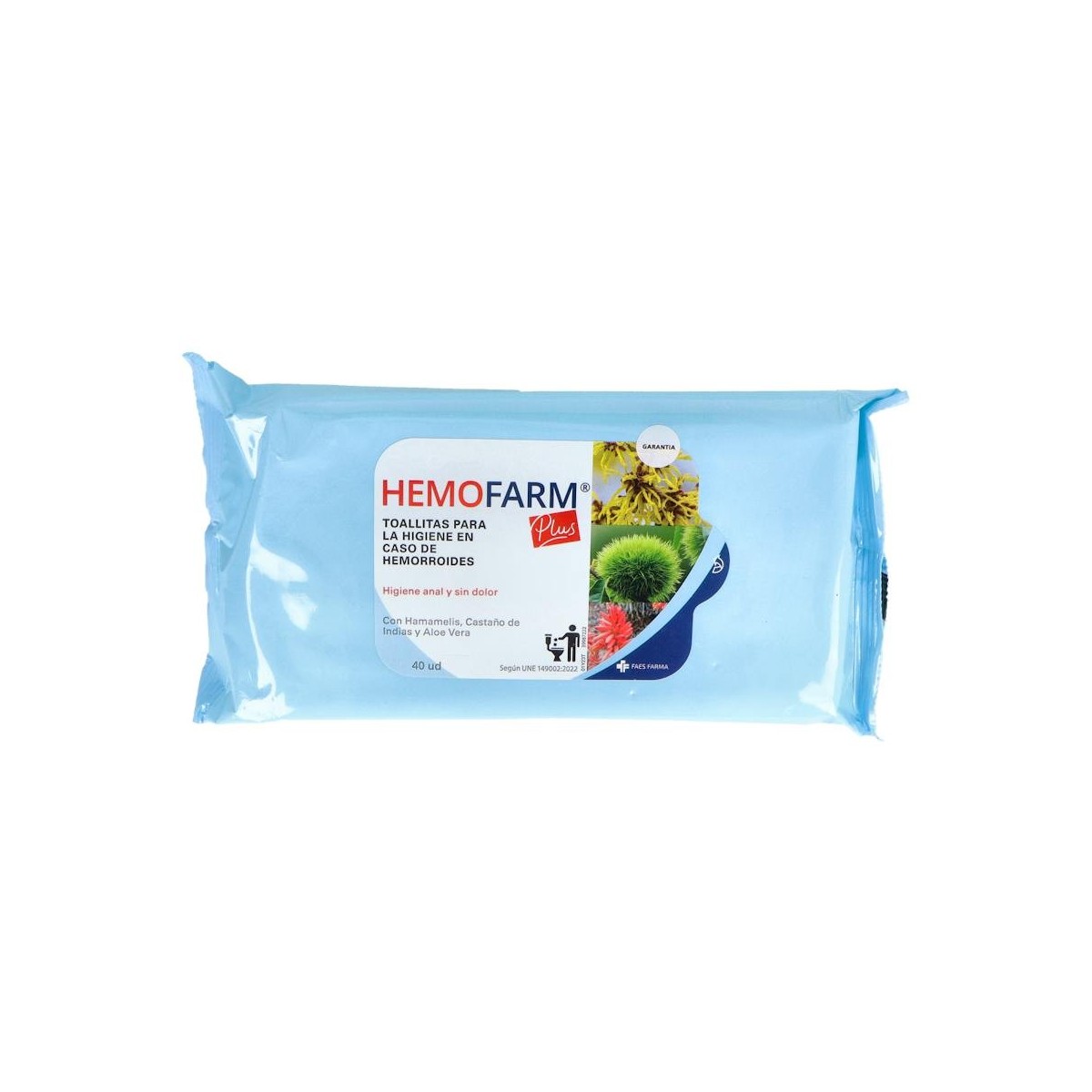 Toallitas Hemofarm Plus 40 Unid