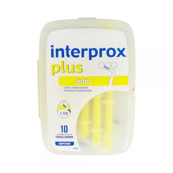 CEPILLO INTERDENTAL INTERPROX PLUS MINI ANGU AMARILLO 10 U