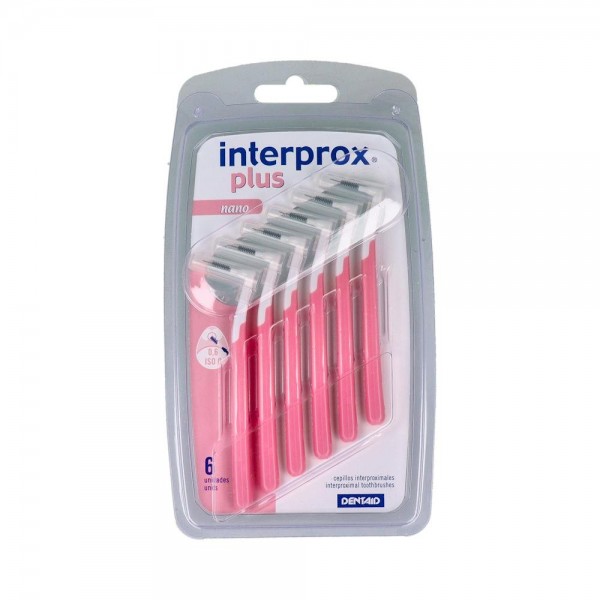 CEPILLO INTERDENTAL INTERPROX PLUS NANO ANGU ROSA 6 U
