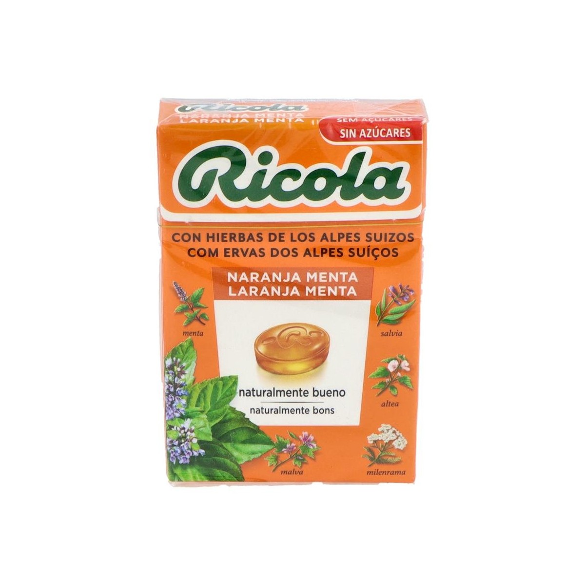 Ricola Caram S/A Naranja Menta 50 G