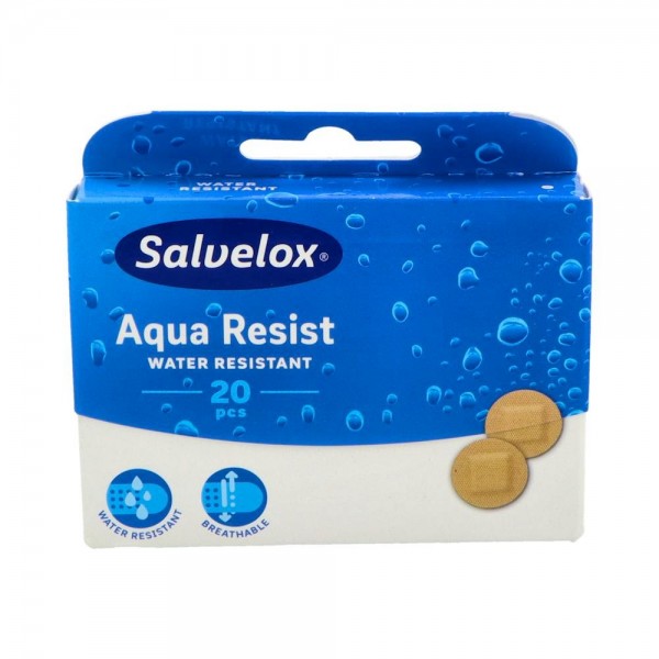 Tiritas Salvelox Aqua Plast Res Redond 20 U