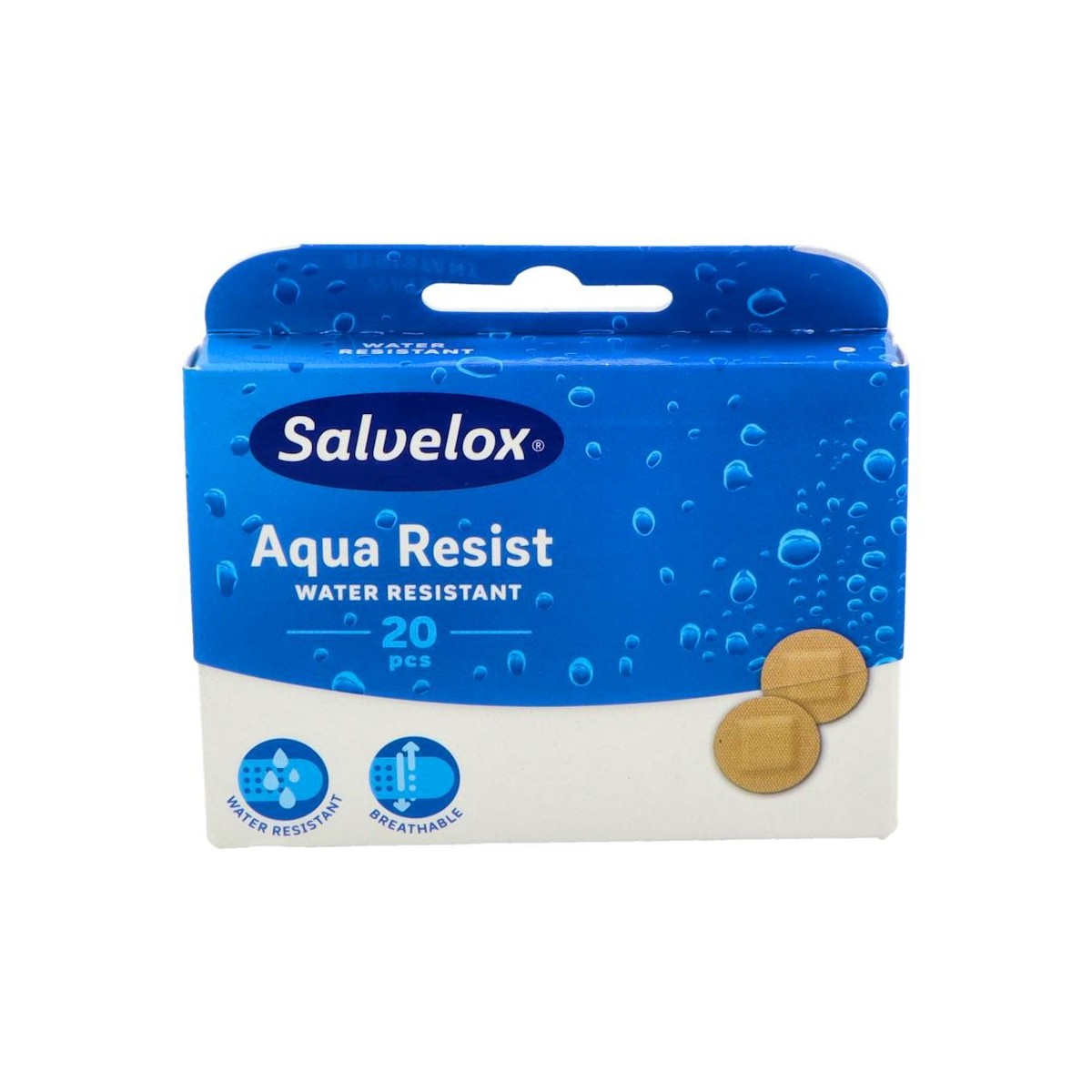 Tiritas Salvelox Aqua Plast Res Redond 20 U
