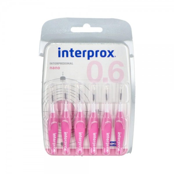 CEPILLO INTERDENTAL INTERPROX 4G NANO RECTO ROSA 6 U