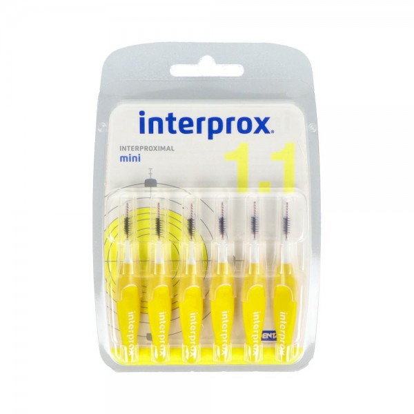 CEPILLO INTERDENTAL INTERPROX 4G MINI RECTO AMARILLO 6 U