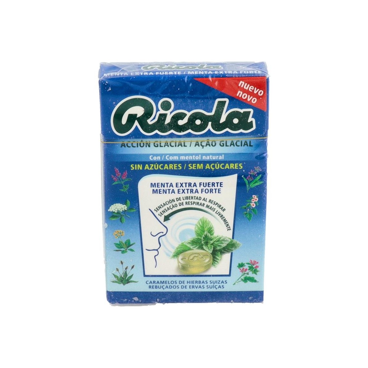 Ricola Caram S/A Menta Extra-Fuerte 50 G