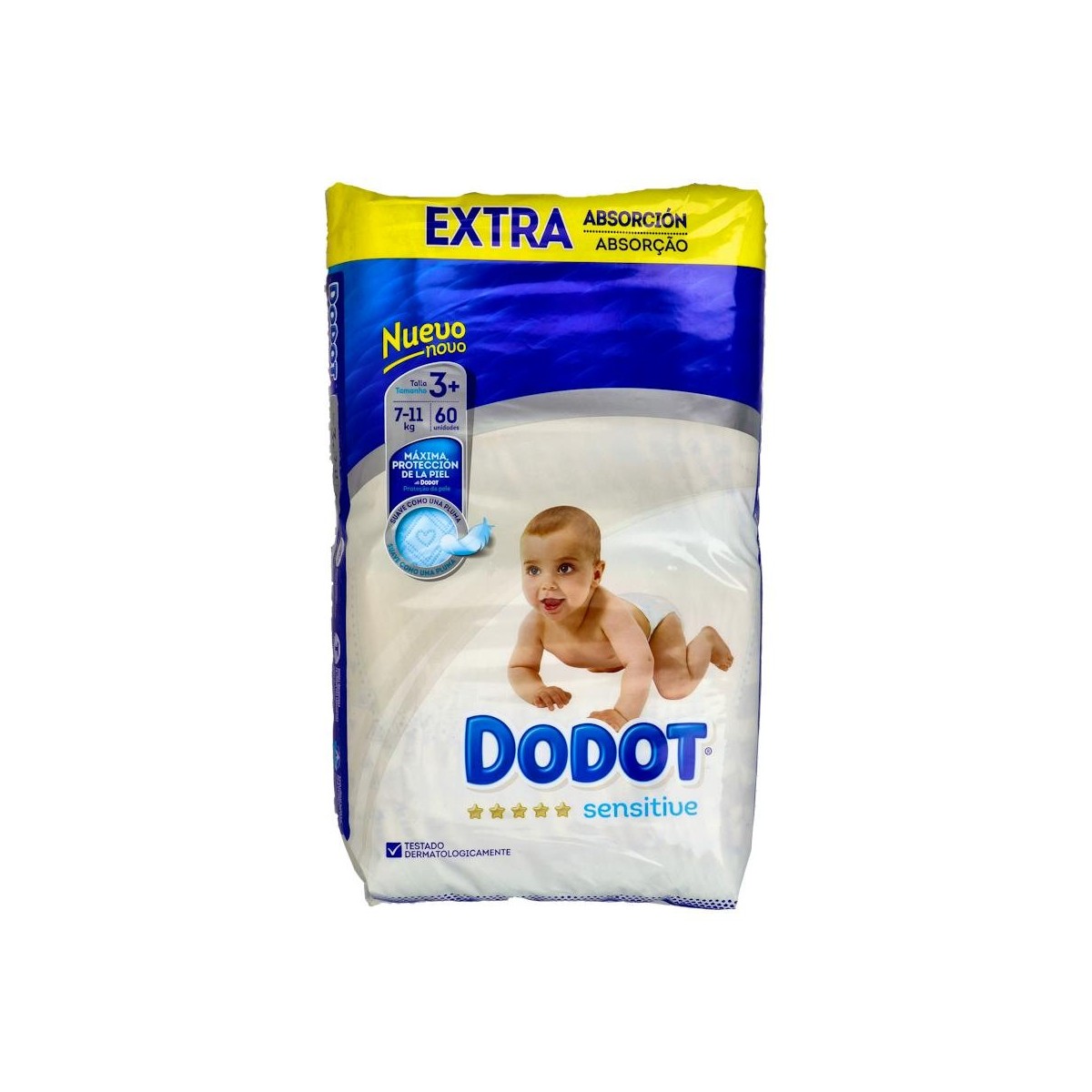 Pañal Inf Dodot Sensitive Extra T3 7-11 Kg 60 U